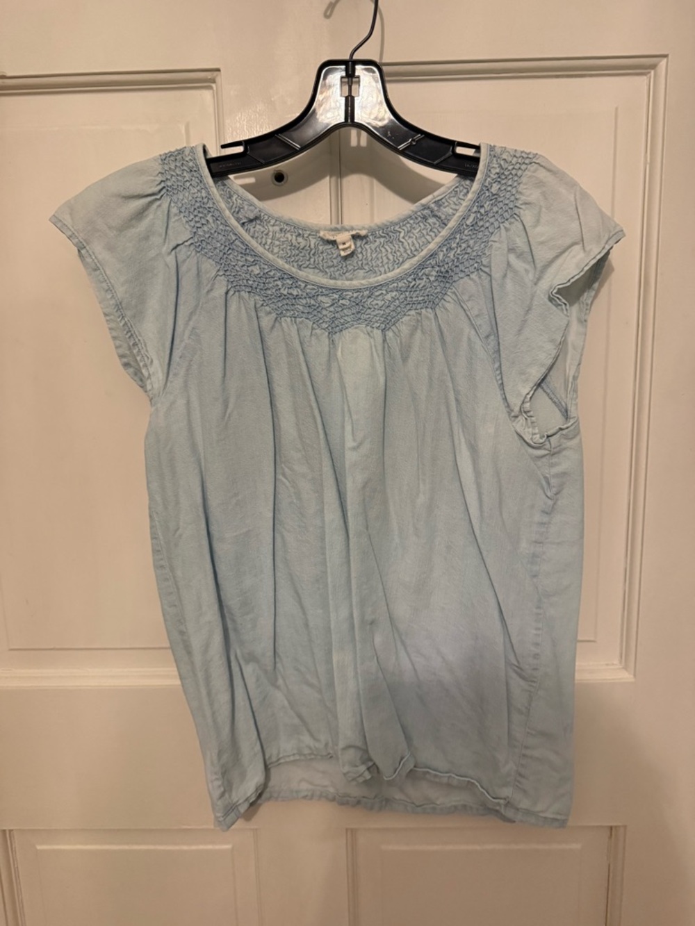 Light Blue Smocked soft joie Women’s Top